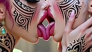 Beautiful Elves Princess Kissing, Ai Animation