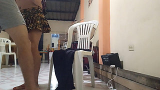 Stepmother Shows off a Luxurious Cock in Her Vagina, Rides It and Then Fucks While Crawling