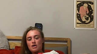 Tattooed goth slut fingers her virgin big ass