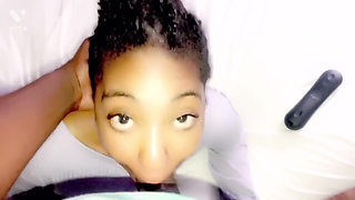 Here Is a Video of Daddy Fucking My Throat for a Whole 30 Minutes Omg Big Black Cock Petite Ebony