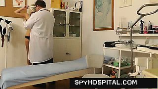 Naked girl spied in gyno exam room