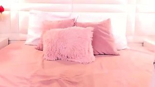 Tattood shemale tranny plays with ass during masturbation