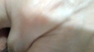 My stepdad eats my big tits and fingers my pussy at night, masturbates and has his milky explosion. - Young (18+) and old